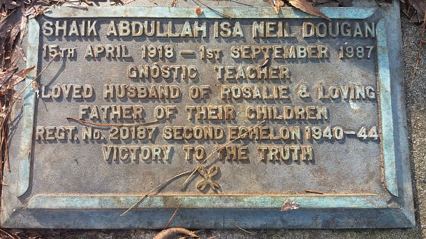 Grave plaque.